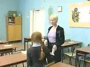 Sexy teacher gives schoolgirl private lesson