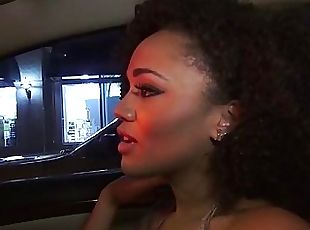 Gorgeous ebony chick gets picked up