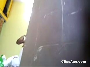 Indian desi Tamil maid changing dress in her room captured using hi...