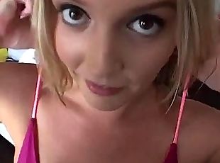 Wet teen girl in sexy bikini wants cock