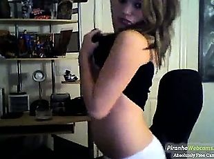 Hottest and cute Amateur 19yo Brunette Teen strips on Webcam