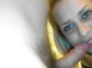 Blonde Giving Her Best POV Blowjob And Having A Cumshot Session 