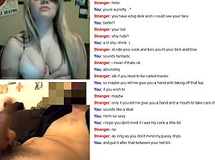 Random Chat - Hot blonde masturbates with me