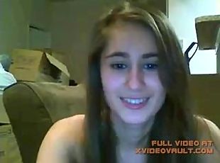 webcam, brunette