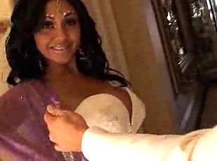 Pretty Indian bride gets screwed and heavy creamed on her wedding day