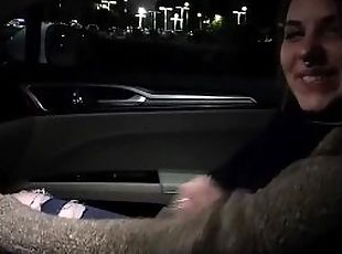BROOKE - Beautiful teen singer suck and fuck fat old man in a parking lot