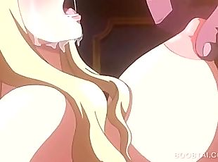 Anime hardcore fucking in threesome with blonde siren