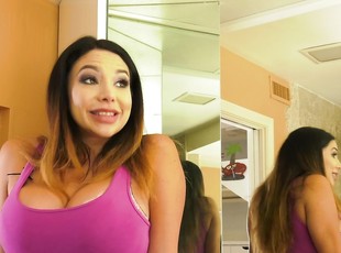 Cum on her marvelous tits after the stepson fucks her pussy like a ...
