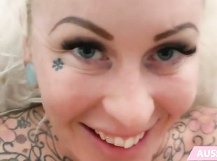 anal, polla-enorme, madurita-caliente, primera-persona, rubia, tatuaje