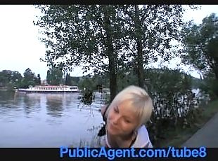 PublicAgent Cock sucking short girl with blonde hair