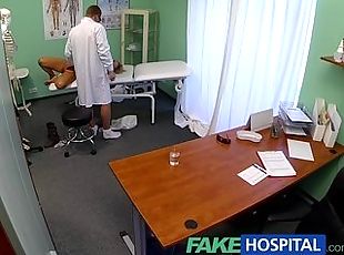 FakeHospital Dizzy young blonde takes a creampie in her wet pussy
