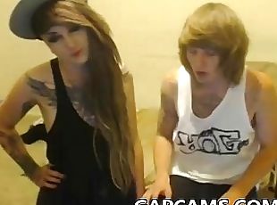 Teen Emo couple webcam blowjob