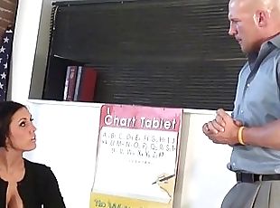 Hot Teacher Gets Titty Fucked After Class