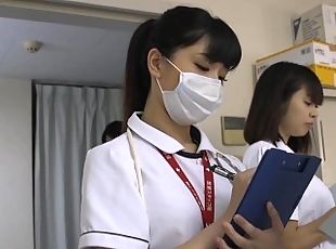 Having fun with Japanese nurse