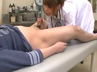 Horny nurse Ebihara Arisa gives her male patient an unusual sexual ...