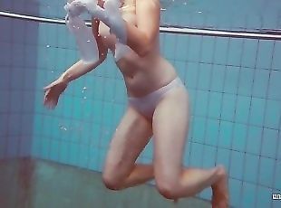 piscina, bikini, submarino