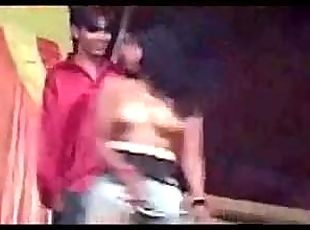 Indian couples dance topless at public talent show