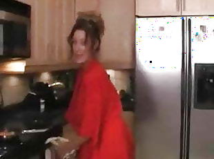 Stepmom Fixing Breakfast Ending With Cum On Her Tits