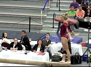 Blonde pawg gymnast with a very jiggly booty
