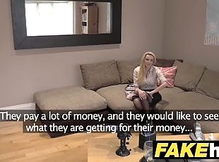Fake Agent UK Amateur big tits MILF sucks cock for cash on casting ...