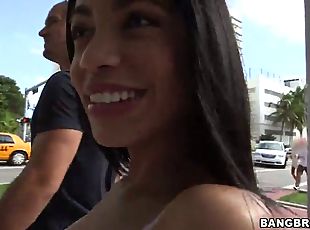 Young Latina Veronica Rodriguez having sex in the car