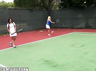 رياضة, كبيرة-في-العمر, القبض-عليها, كرة-المضرب