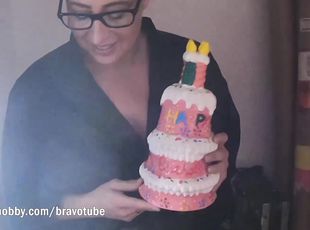 MILF surprises her young birthday boy with anal