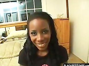 Black lady lends her head and gets amazing facial